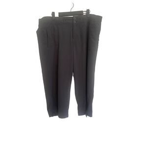 Khakis & Co Womens Grey Adjustable Hem Zip-Up Casual Cropped Pants Size 16W